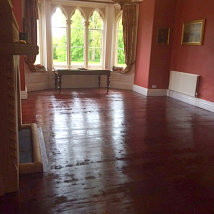 The Old Refectory Dining Room with the rosewood stain applied.